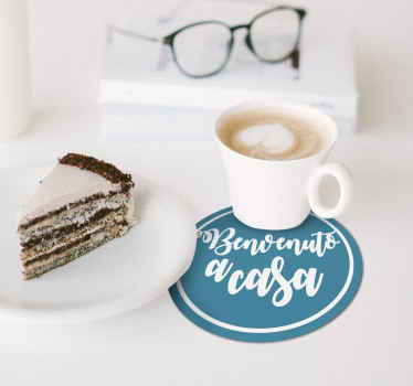 sottobicchiere benvenuto a casa - TenStickers