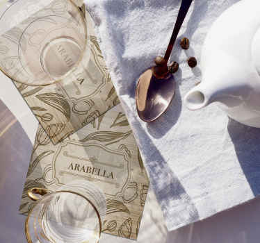 Gepersonaliseerde onderzetter houten naam tulp - TenStickers