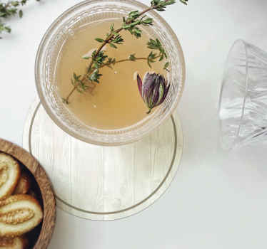 Posavasos vintage Madera blanca - TenVinilo