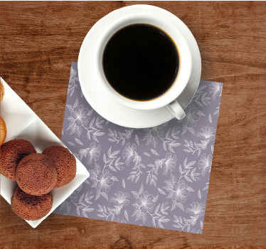 Lilac floral more coasters - TenStickers