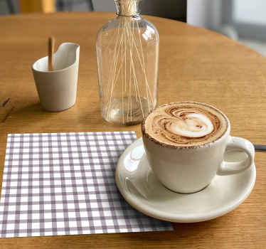 Lilac Gingham more coasters - TenStickers