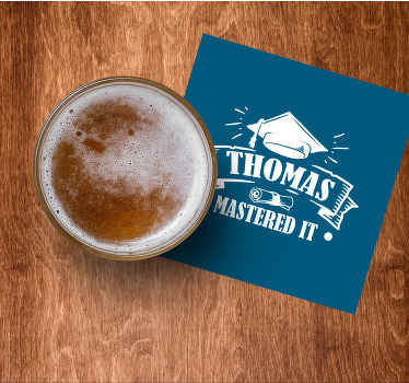 Mastered It personalized coasters - TenStickers