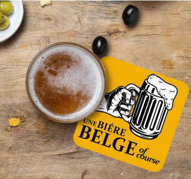 Dessous de verre une bière belge - TenStickers