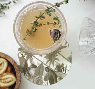 Posavasos vintage Fauna tropical de la vendimia - TenVinilo