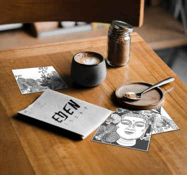 Buddha tile coasters canvas - TenStickers