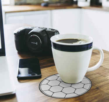 Tegel onderzetter wit zeshoekig - TenStickers