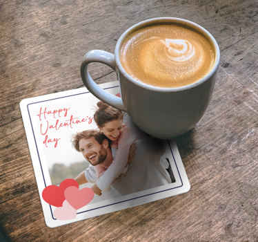 Custom image heart personalised coasters - TenStickers