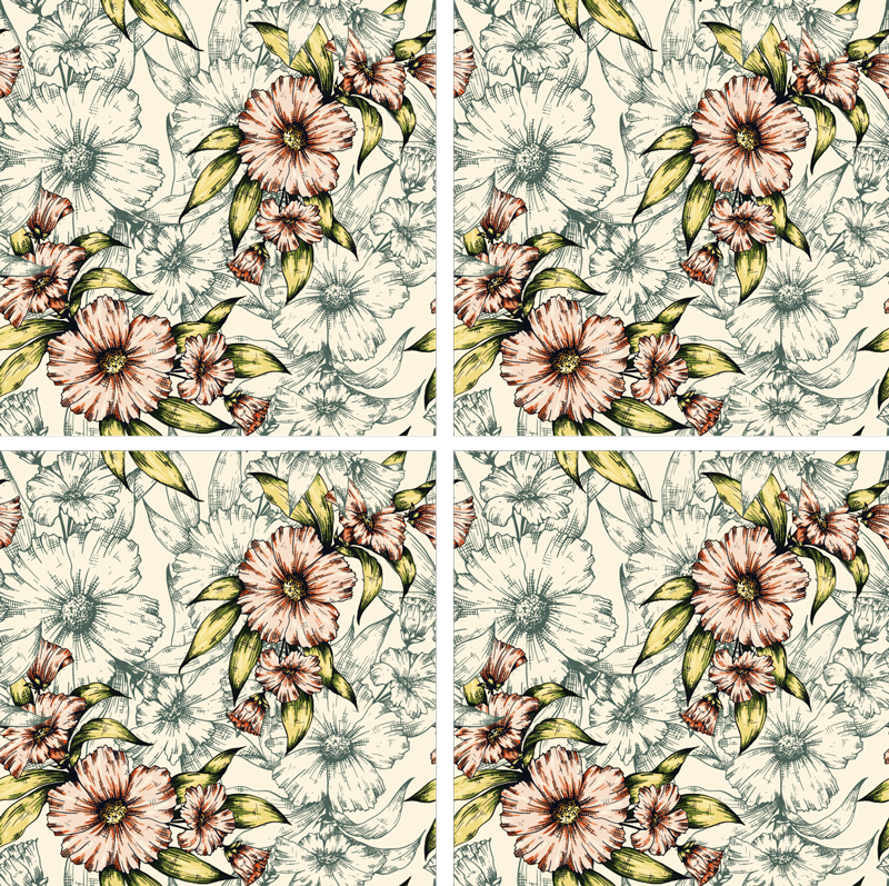 Base para copos de natureza flores magníficas TenStickers. Base para copos de natureza flores magníficas. Esta linda base para copos floral é exatamente o que precisa para decorar suas mesas! Compre as suas agora.