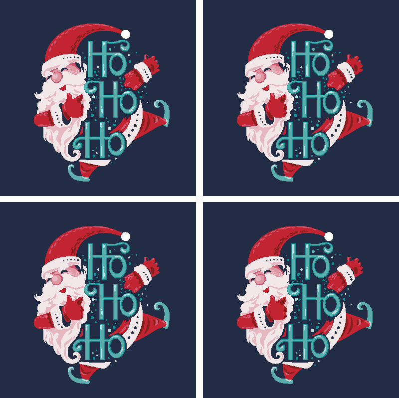 Jultomten och hohoho mönster jul vinyl bordstabletter - Tenstickers