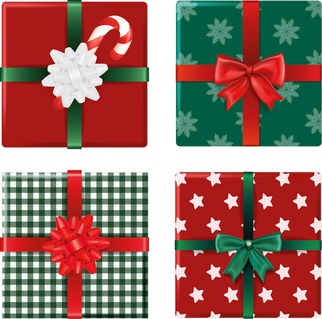 Posavasos navidad cajas regalos con dulces - TenVinilo