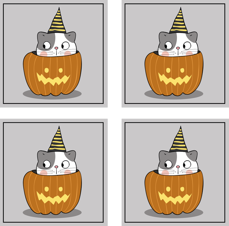 Cartão De Dia Das Bruxas Dos Desenhos Animados Com Gato Fofo E