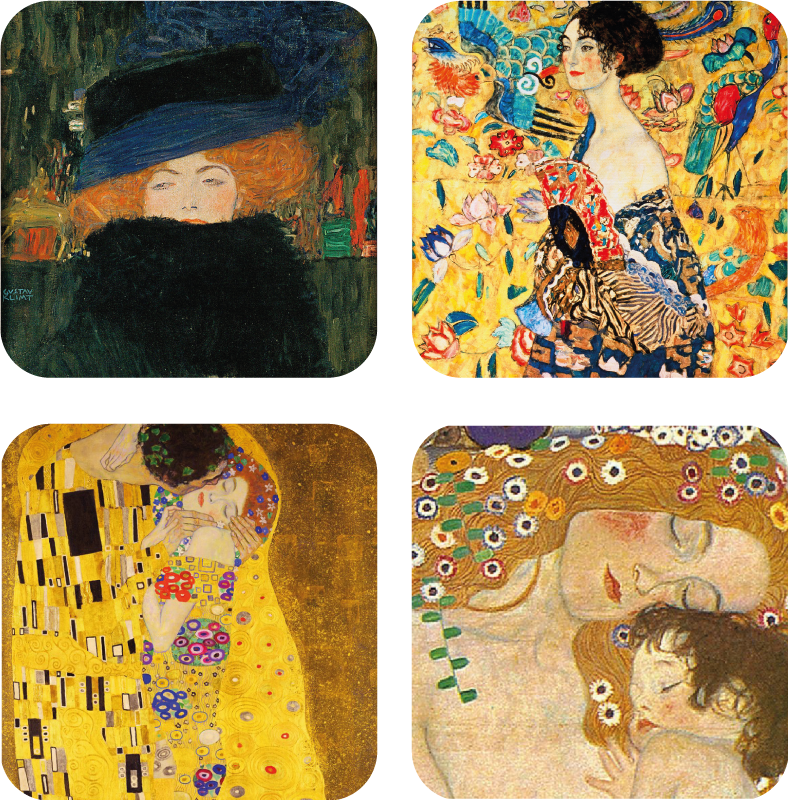 Gustav Klimt's artwork more coasters - TenStickers