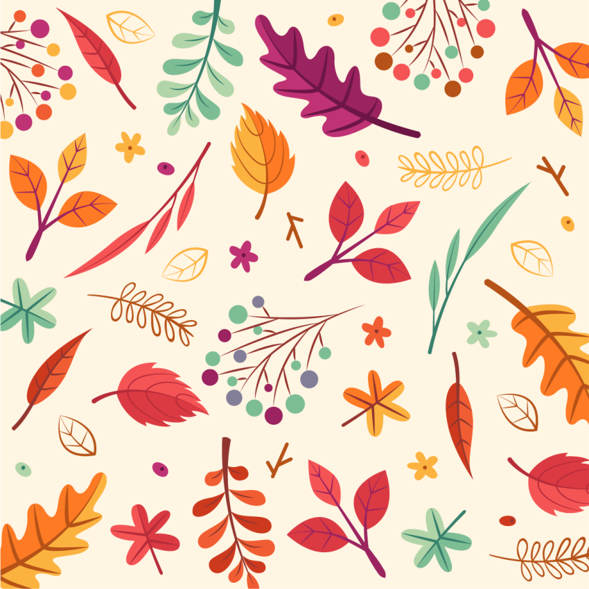 Autumn leaves modern drink coaster - TenStickers