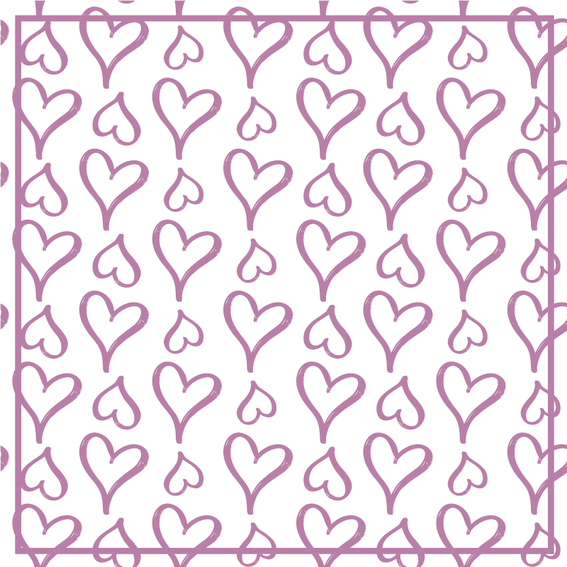Untersetzer modern herzen gemusterter druck - TenStickers