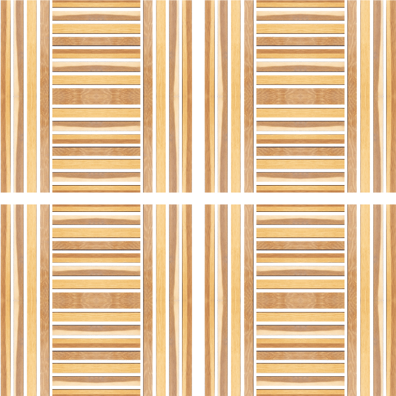 80's style mosaic wood imitation texture effect coaster - TenStickers