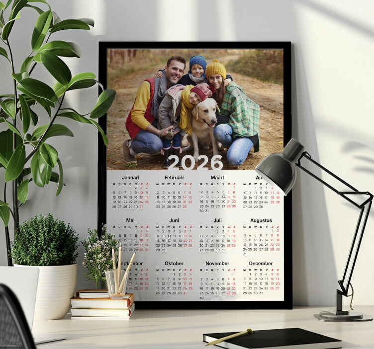 Personaliseerbare poster kalender 2026 - TenStickers