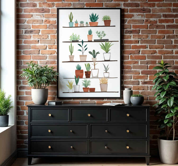 Plants artistic drawing poster - TenStickers