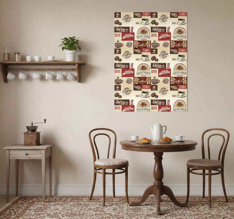Kitchen poster retro coffee - TenStickers
