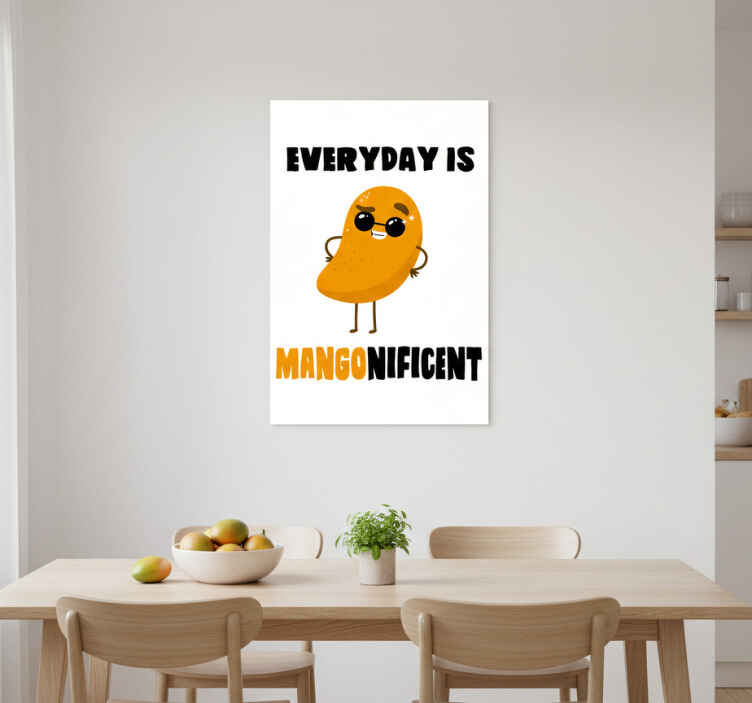 Kitchen poster with a funny mango quote - TenStickers