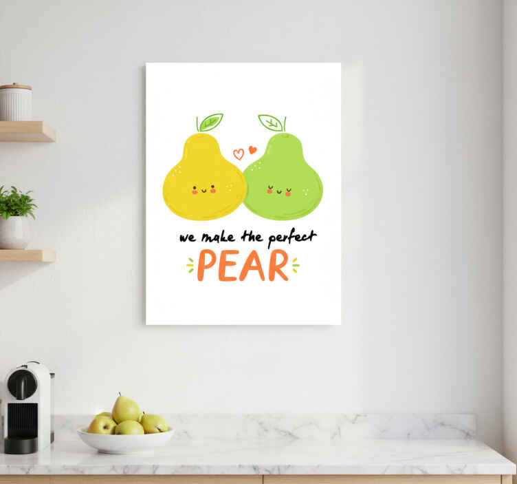 Kitchen poster with a funny quote about pears - TenStickers
