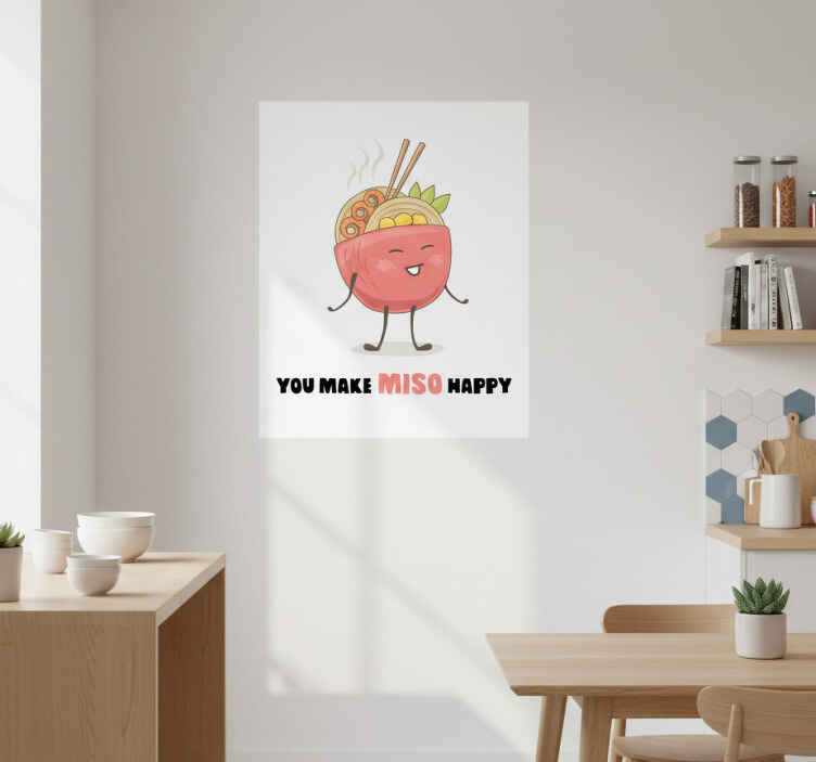 Poster cocina me haces feliz - TenVinilo