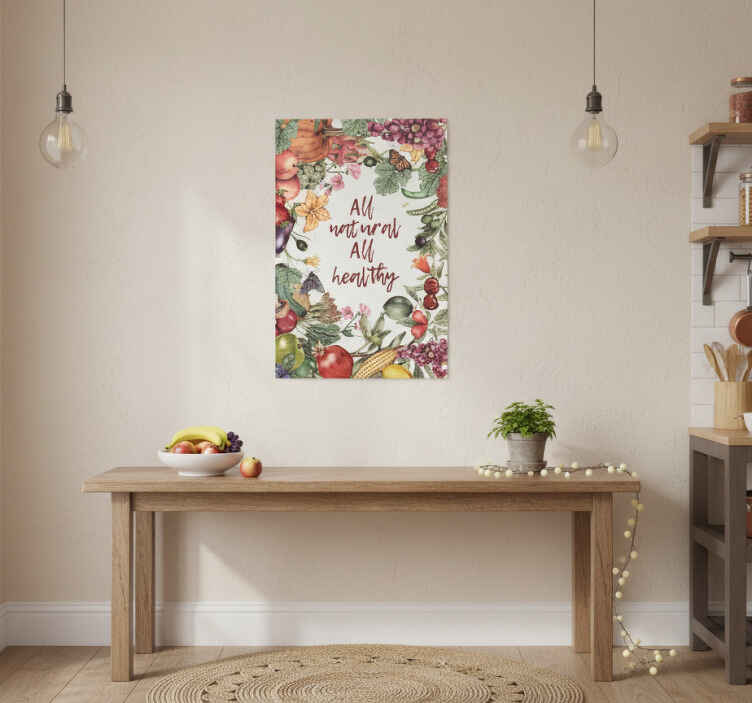 Kitchen poster all natural and healthy - TenStickers