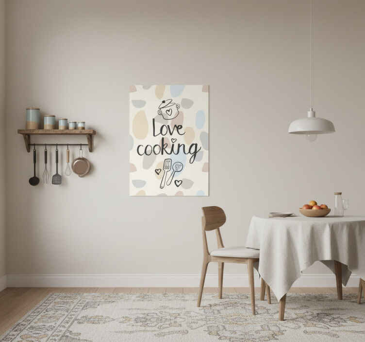 Love cooking kitchen poster - TenStickers