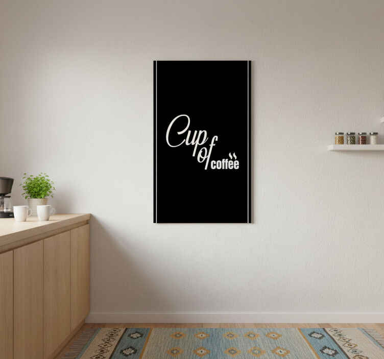 Kitchen poster cup of coffee minimalist style 4 - TenStickers