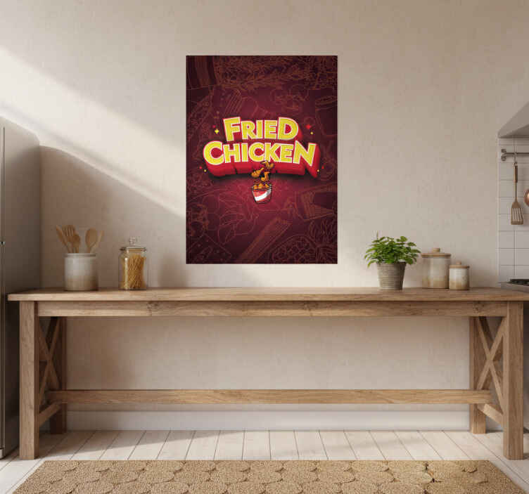 Poster cocina graffiti taco pollo frito - TenVinilo