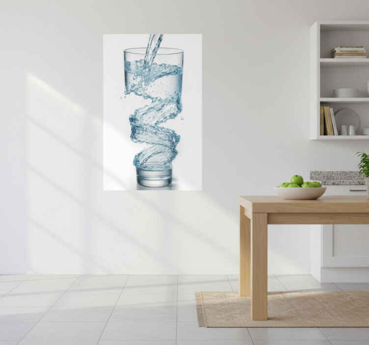 Kitchen poster glass of water - TenStickers