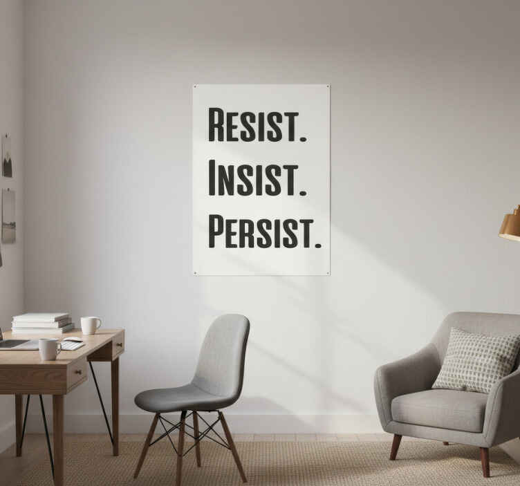 Kontor plakat modstå insistere fortsætte - TenStickers