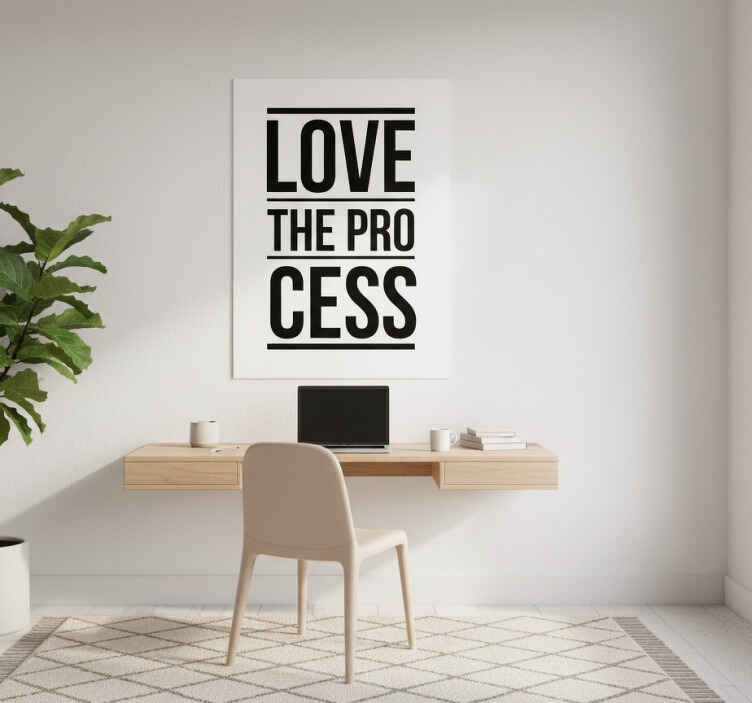 Kontor plakat elsk processen - TenStickers