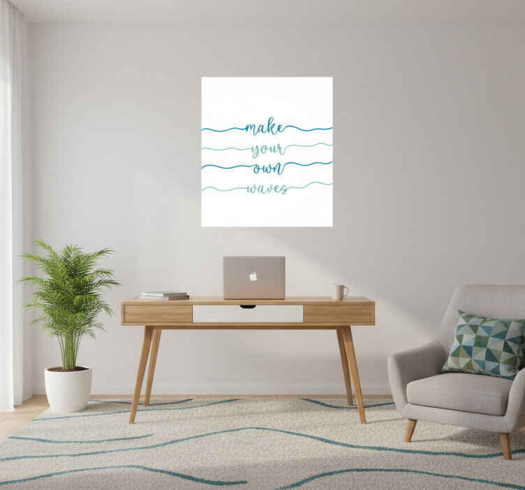 Office poster create your own waves - TenStickers