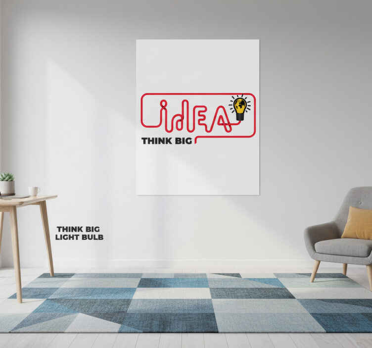Kontor plakat tænk stort glødepære - TenStickers
