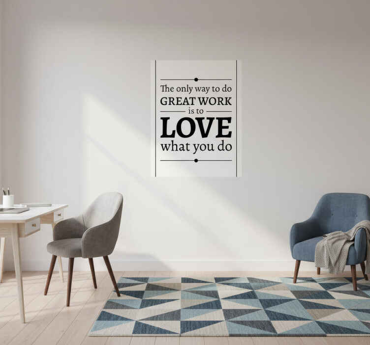 Poster büro liebe was du tust - TenStickers