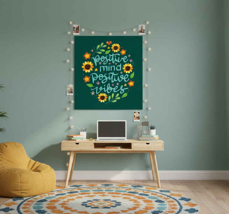 Motivational quote with beautiful colors za najstniško sobo - TenStickers
