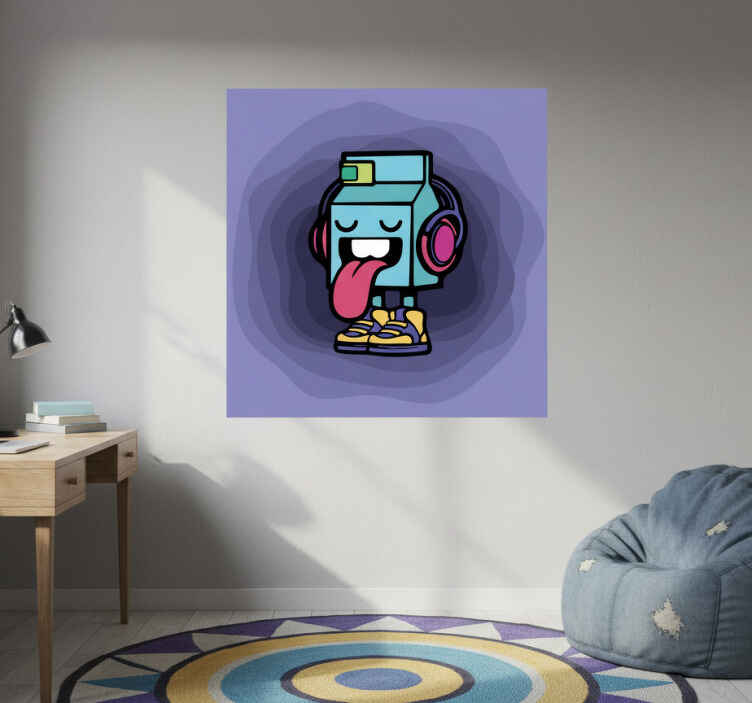 Poster habitación juvenil personaje milky graffiti - TenVinilo