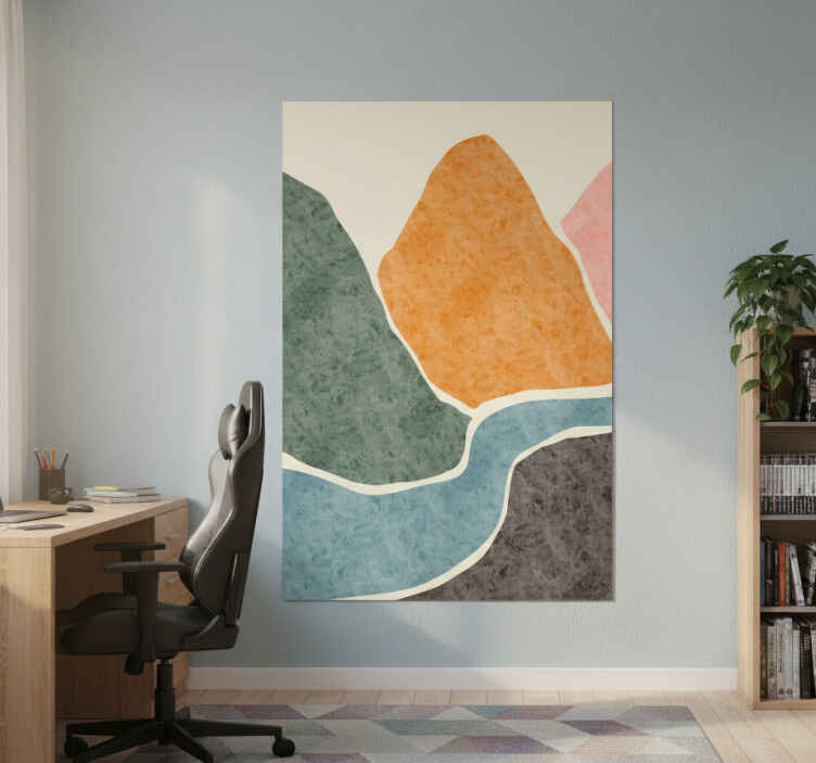 Living room poster modern abstract painting - TenStickers