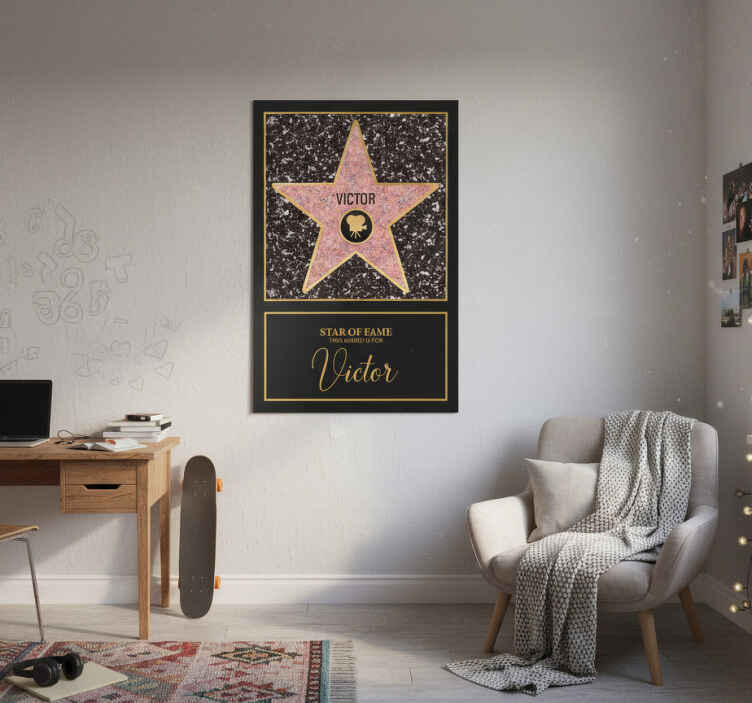 Living room poster custom star of fame - TenStickers
