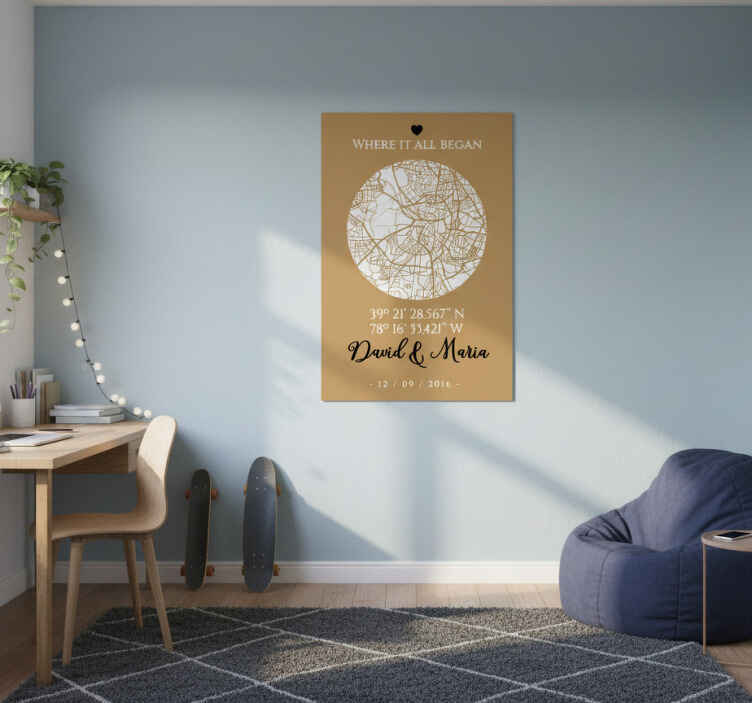 Living room poster the journey begins - TenStickers