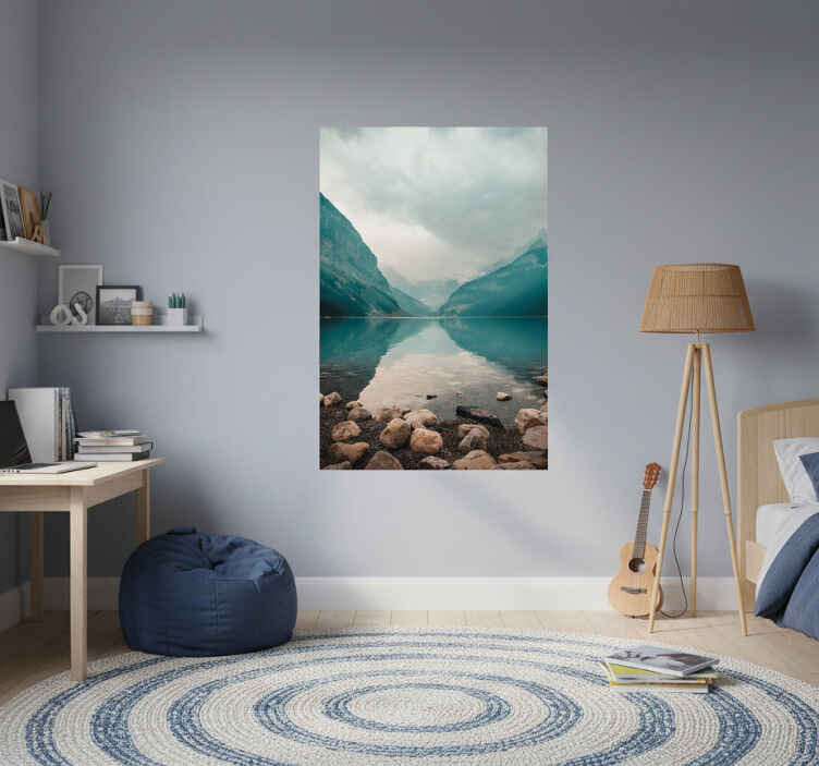 Living room poster serene water landscape - TenStickers