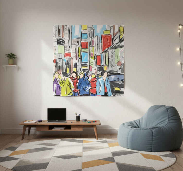 Poster pentru salon figuri moderne din new york - TenStickers