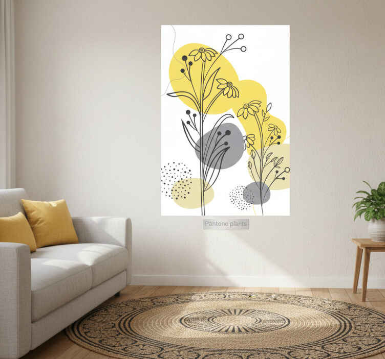 Poster pentru salon plante pantone - TenStickers