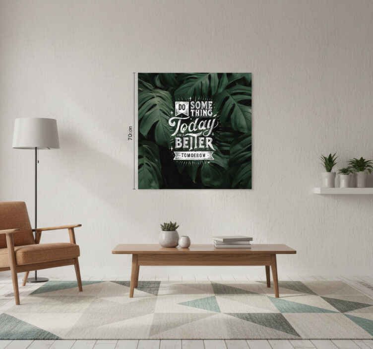 Living room poster quote for a better tomorrow - TenStickers