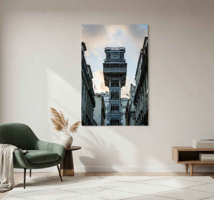 Living room poster lisboa elevator art print - TenStickers