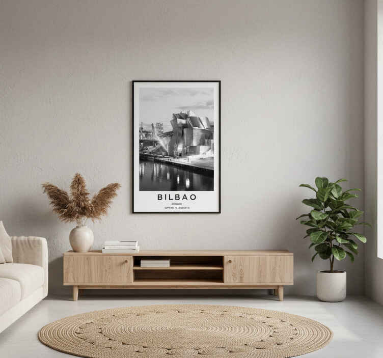 Living room poster bilbao photography - TenStickers