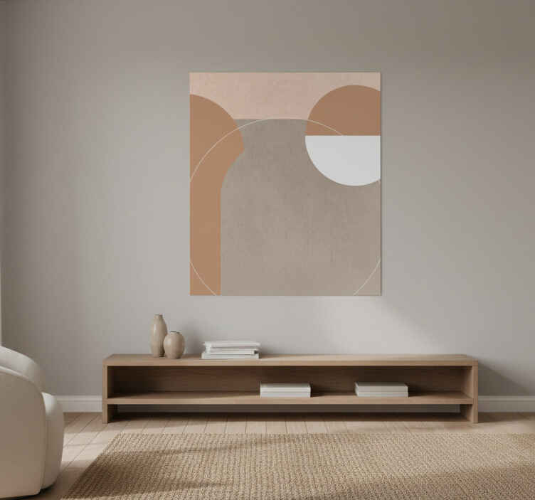 Living room poster in irregular geometric style - TenStickers