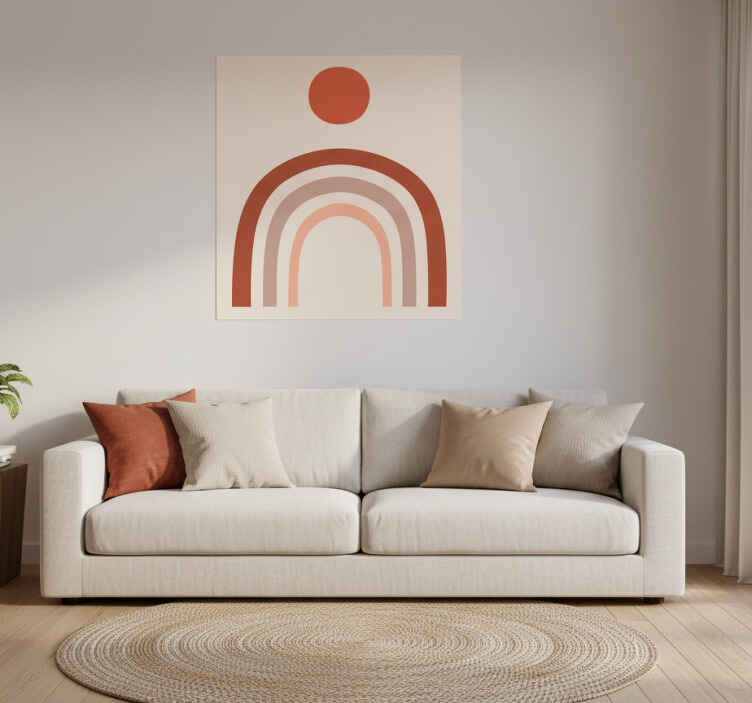 Living room poster colorful rainbow art - TenStickers