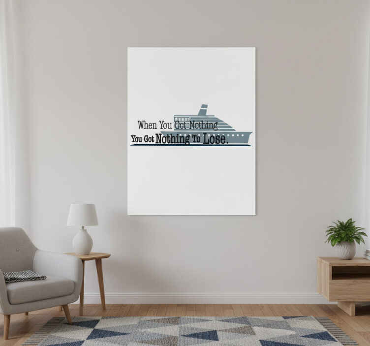 Living room poster never let go of your dreams - TenStickers