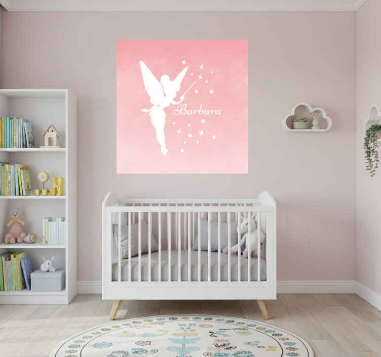 Nursery poster personalised fairy - TenStickers